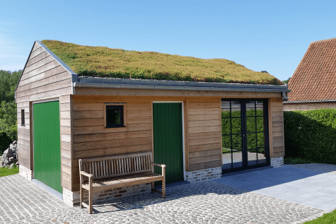 hellend groendak naturoof in west-vlaanderen